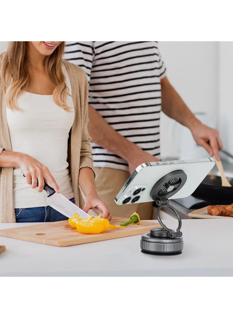 360° Adjustable Vacuum Suction Dashboard Windshield Magnetic Mobile Holder for Car/Mirror/Smooth Surface for All Phone - Image 3